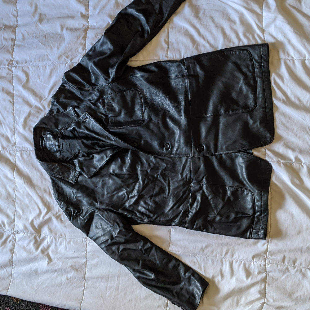 Men's Leather Coat 54 XL